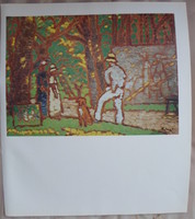 Rippl-Rónai József-nyomat: Festő a kertben (1912)