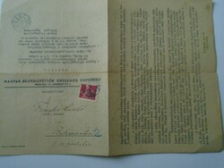 D194161  Postázott MBOE körlevél-Frankó László postaigazgató Békéscsaba 1947 -Magyar Bélyeggyűjtők