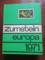 Zumstein stamp catalog europe 1971, german