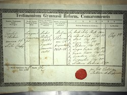 /1831/Református Gimnázium  leckekönyv,Carolus Molnár/1830-1831 esztendőre!Comaromii!