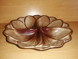 Flower-shaped divided ceramic serving bowl dia. 27 cm (6p)