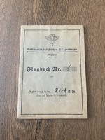 Third Reich original pilot's certificate rare!!