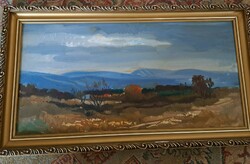 Louis Philippe 1982 landscape with frame 43x78 cm