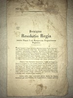 1830/ Rendelet/ Uralkodói döntés egy országgyűlési tárgyban!