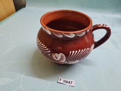 T0847 Sarospataki ceramic cream jug 11 cm