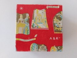 Régi bécsi bonbonos doboz A & K papírdoboz Altmann & Kühne K. Lukács Kató
