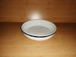 Old marked lowland porcelain blue striped compote pickle plate bowl 13.5 cm (2p)