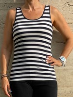 H&m dark blue-white striped sleeveless top, top