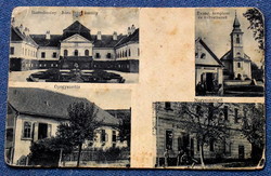 Iharosberény br Inkey kastély/Gyógyszertár/Ev templom és szövetkezet/Nagyvendéglő  mozaik lap 1928