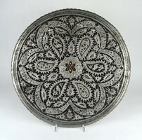 1M578 old large oriental copper wall decorative bowl 39 cm