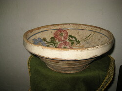 Old folk ceramic bowl, in good condition for its age, 28 cm
