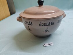 T0853 ceramic goulash bowl with lid 14x20 cm