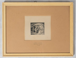 István Szőnyi - Entombment, 1921, etching, legacy material