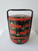 Tradícionális kínai kézzel festett vintage kosár-32 cm