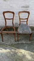 Felújítandó intarziás Biedermeier székek (2db)