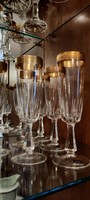 Fw rachel 6 pc.-Os exclusive champagne crystal glass set with embossed gilding