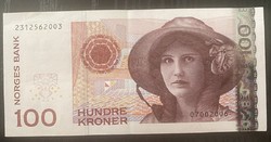 Norvégia 100 korona bankjegy (1995)