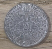 1868 20 krajcár (osztrák)