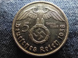 Németország Horogkeresztes .900 ezüst 5 birodalmi márka 1938 D (id77088)