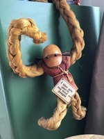 Régi Kay Bojesen fonott majom figura felakasztható