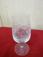 Lipkai glass stemmed wine glass, height 15.2 cm. Jokai.