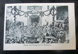 Beszterce 1917 last Hungarian king iv. Charles's celebration contemporary photo photo sheet holy crown