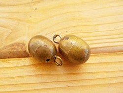2 pcs. Antique copper button in the shape of an acorn