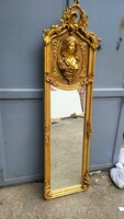 Gilded mirror in the shape of a woman