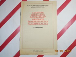 A Magyar Szocialista Munkáspárt országos értekezletének állásfoglalása 1988