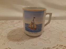 Beautiful rare Balaton souvenir Zsolnay mug