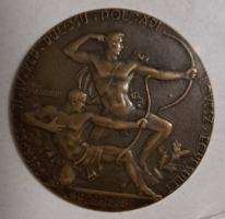 1929-1939 Madarassy Íjász díjérem bronz érem 30 mm