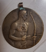 1937 Levente Íjász verseny díjérem bronz érem 30 mm