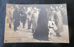 1916 FERENC JÓZSEF MAGYAR KIRÁLY TEMETÉS IV. KÁROLY + CSAMLÁD EREDETI KORABELI FOTÓ - LAP KÉP