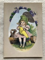 Old graphic Easter postcard - Hatvany Józsefné graphics -6.