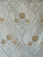 Beautiful thick lined curtains with art nouveau pattern / 2 pcs