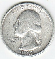 USA 25 ezüst cent 1935