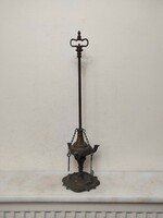 Antique Arabic candle holder Moroccan Algeria patinated copper standing 3-branch Turkish oil candle holder 340 7018
