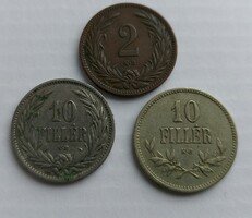 1914 2 Pennies + 1908-1916 10 Pennies