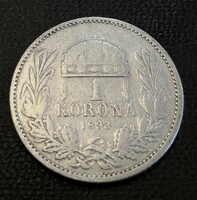 N/009 - 1893 silver József Ferenc 1 crown