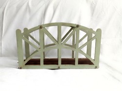 Antik régi íves egyedi vasúti híd 0-ás vonat modell Märklin háromsínes terepasztal kiegészítő