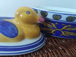 Handmade porcelain kitchen storage, butter holder - duck
