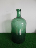 Old colored glass balloon bottle demison bottle, 36 cm high. No. 6.