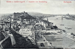 Budapest -Kilátás a Gellért-hegyről  Divald részletgazdag jó fotó képeslap