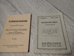 First aid and record book from 1958