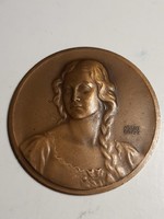 Berán Lajos bronz érem Halászbástyával Finnország - Magyarország 1954 emlék