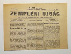 1924 május 24  /  ZEMPLÉNI UJSÁG  /  Ssz.:  RU548
