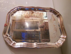 TÁLCA - JELZETT - 35 cm - EZÜSTÖZÖTT - 35 x 26 cm -  NÉMET - HIBÁTLAN