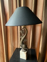 Antique dolphin table lamp