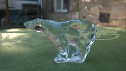 Jegesmedve üveg figura-szobor nagyobb méret