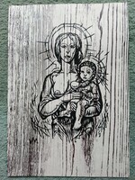 Varga Mátyás. Grafika .Madonna a Kis Jézussal...